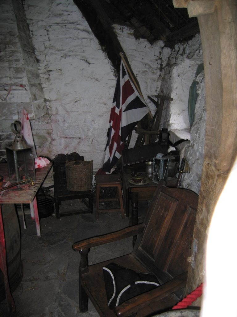 Inside old leanach cottage