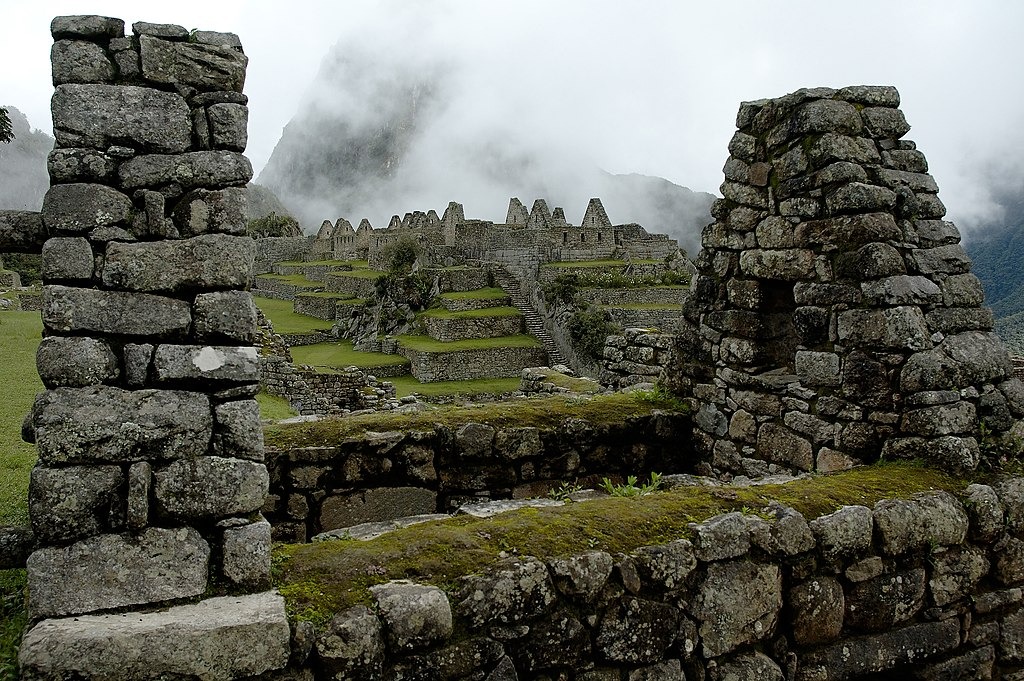 View of the residential section of Machu Picchu