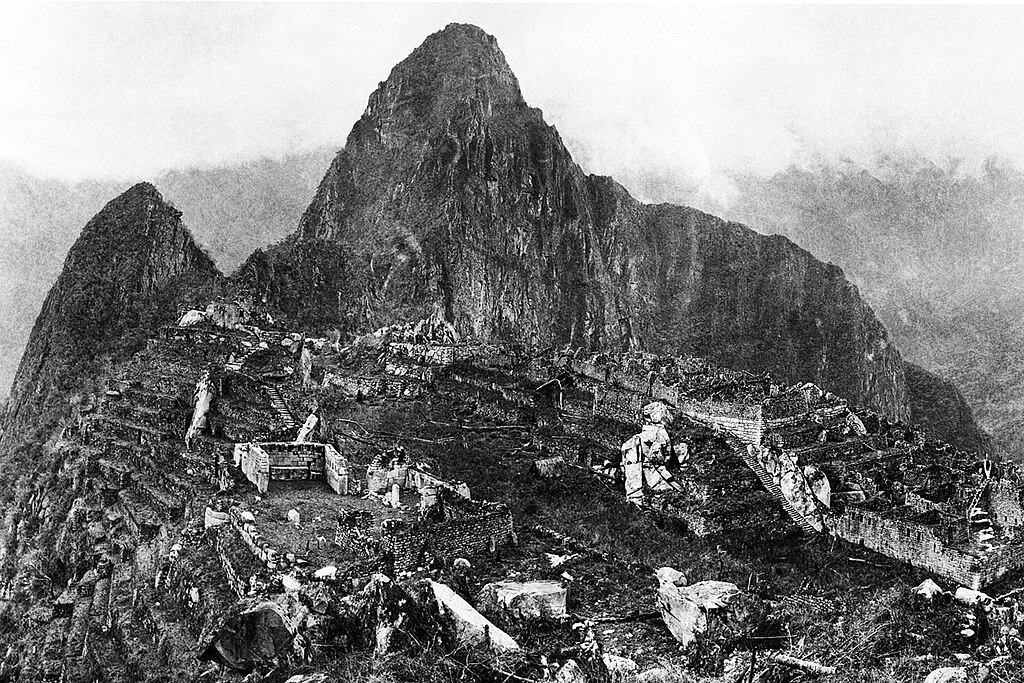 Photo by Hiram Bingham III in 1912 after major clearing and before reconstruction work began