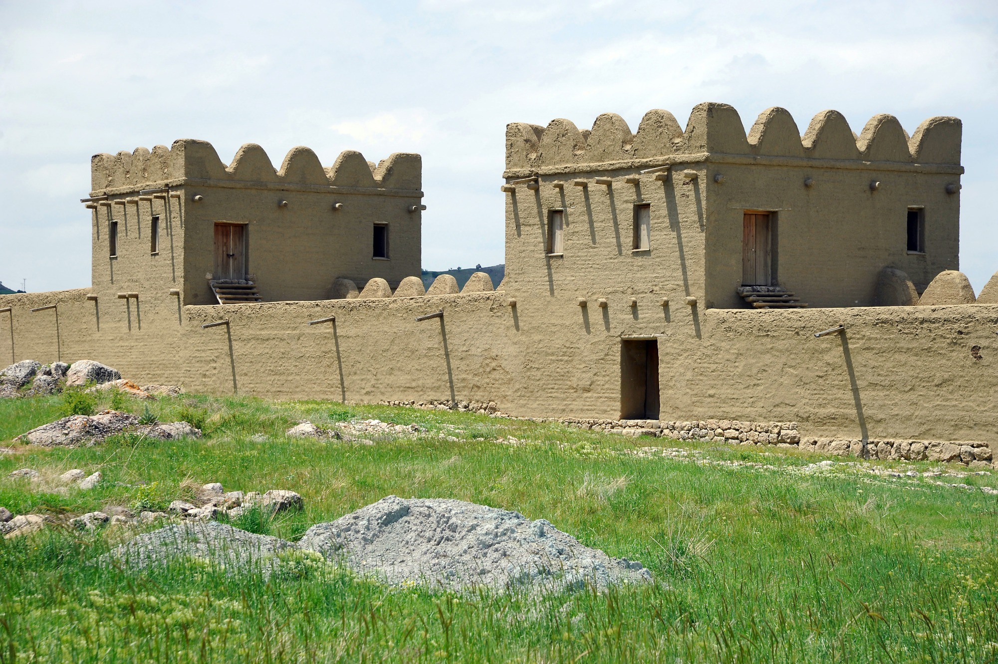 Hattusa city walls reconstructed, Hattusa, Turkey