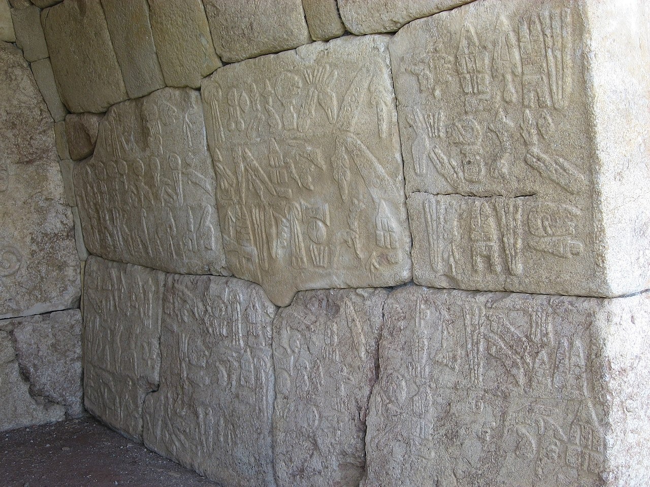 Reliefs and Hieroglyphs from Chamber 2 at Hattusa built and decorated by Suppiluliuma II, the last king of the Hittites