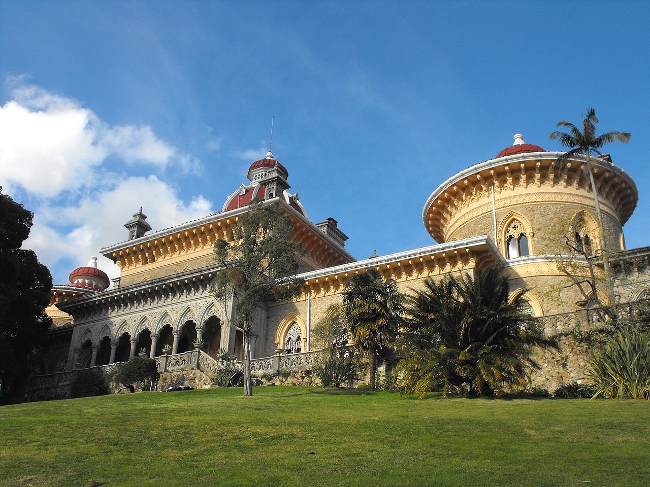 The arabesque Monserrate Estate on another hilltop near the town of Sintra