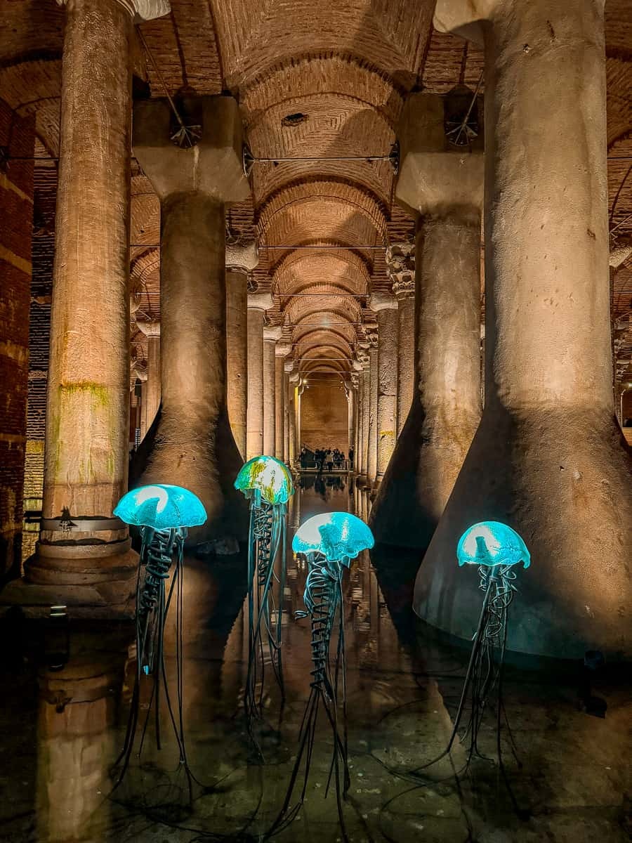 Statues in Basilica Cistern