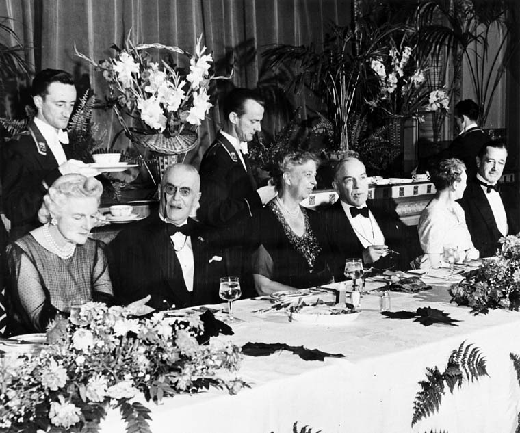 Reception for the Second Quebec Conference, at the Château Frontenac. The allies of World War II met there twice during the war