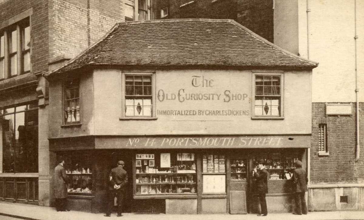 An old postcard of the Old Curiosity Shop (approx 1920s-1930s)