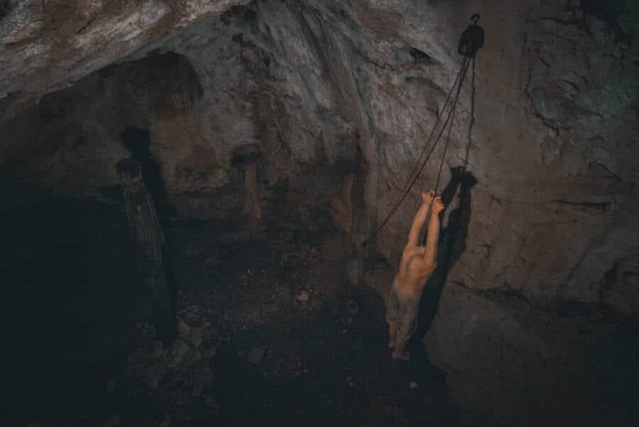 The torture chamber was quite literally nothing more than a small holding area and pit within the large, complex cave system behind Predjama Castle. It was accessible directly from the main courtroom