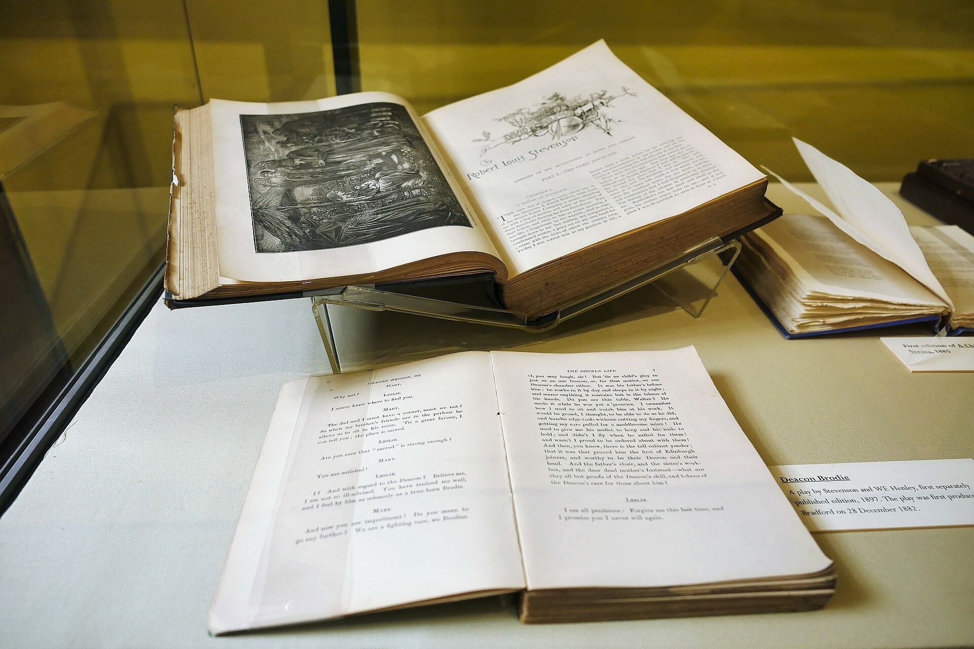 Display of Robert Louis Stevenson books