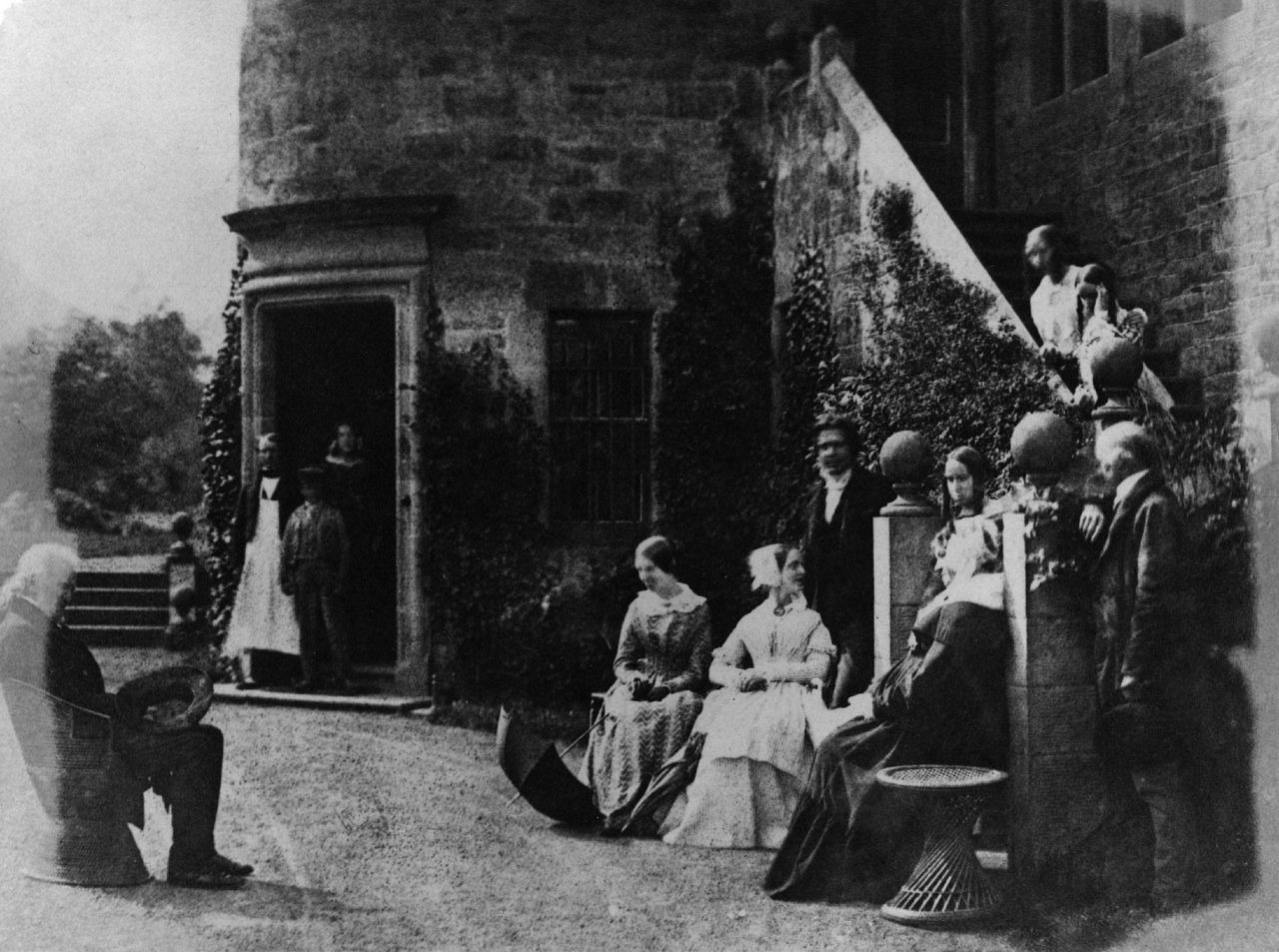 Henry Cockburn, Lord Cockburn, his family, David Octavius Hill and John Henning by Robert Adamson, 1840s