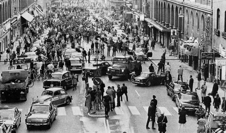 How The First Day Was After Sweden Changed Traffic Sides In 1967