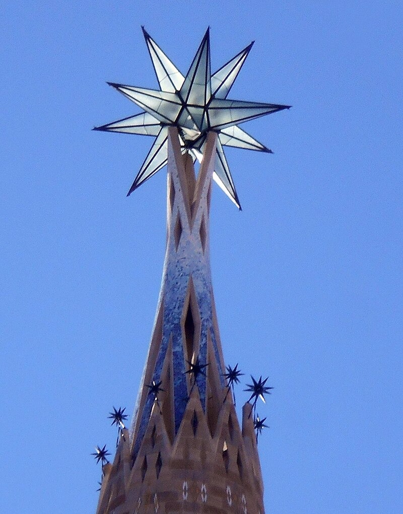 The top of the Virgin Mary's Spire (completed in December 2021)