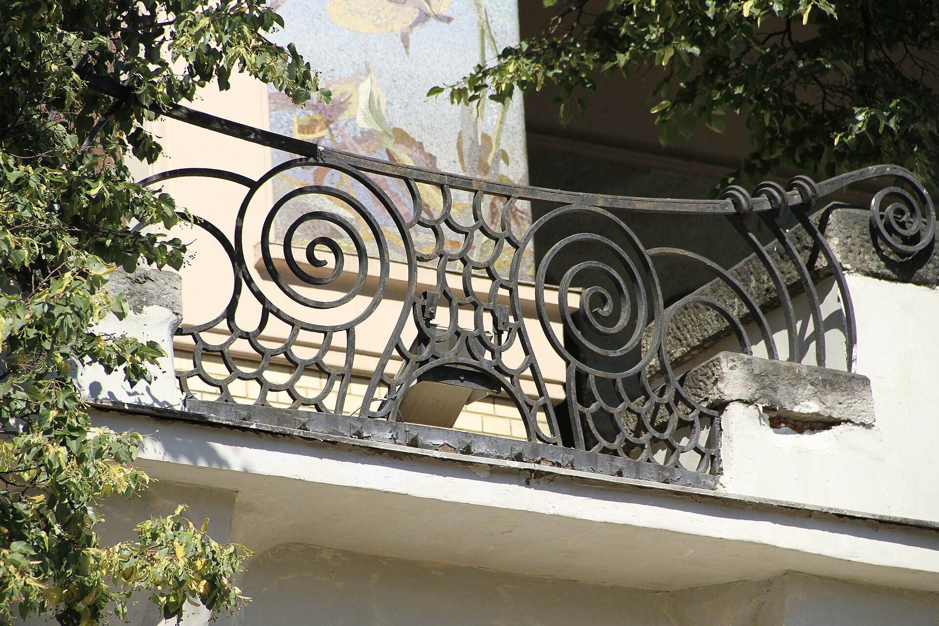 Balcony decoration on south facade