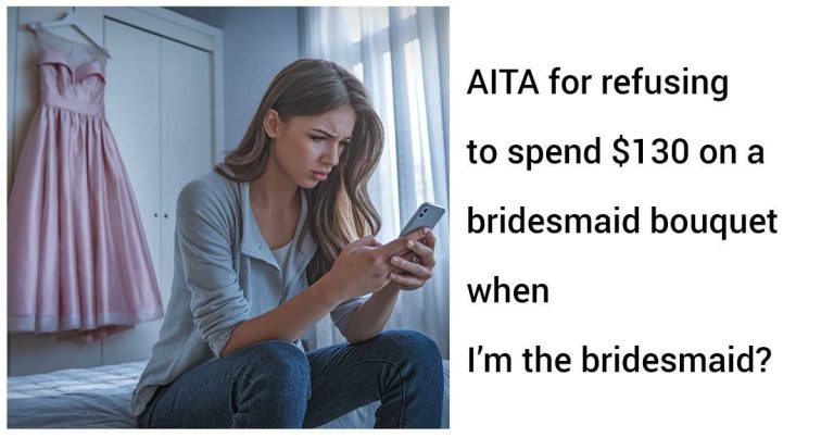 AITA for refusing to spend $130 on a bridesmaid bouquet when I’m the bridesmaid?