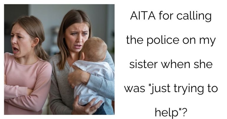 AITA for calling the police on my sister when she was “just trying to help”?’