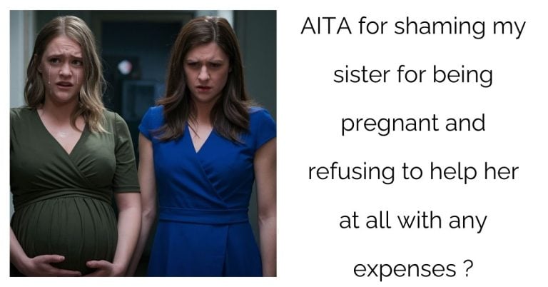 AITA for shaming my sister for being pregnant and refusing to help her at all with any expenses ?