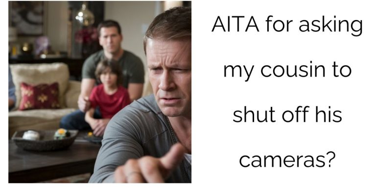 AITA for asking my cousin to shut off his cameras?