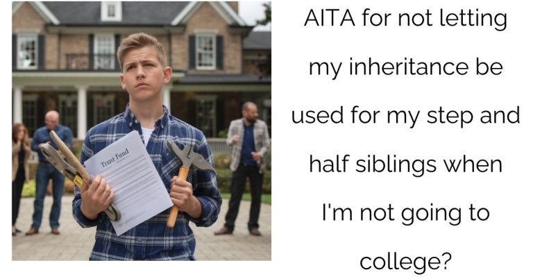 AITA for not letting my inheritance be used for my step and half siblings when I’m not going to college?