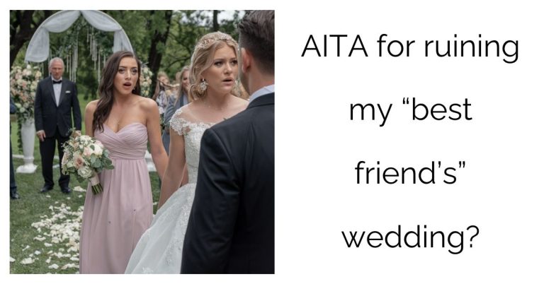 AITA for ruining my “best friend’s” wedding?