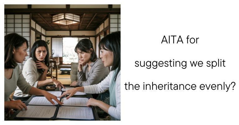 AITA for suggesting we split the inheritance evenly?