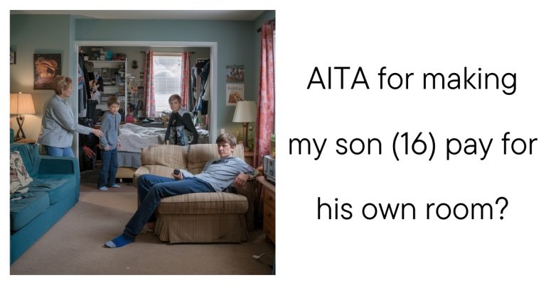 AITA for making my son (16) pay for his own room?