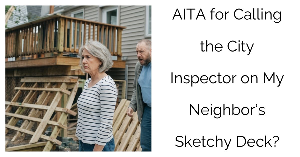 AITA for Calling the City Inspector on My Neighbor’s Sketchy Deck?