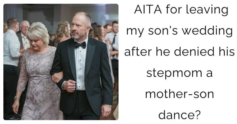 AITA for leaving my son’s wedding after he denied his stepmom a mother-son dance?