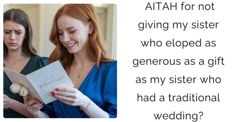 AITAH for not giving my sister who eloped as generous as a gift as my sister who had a traditional wedding?