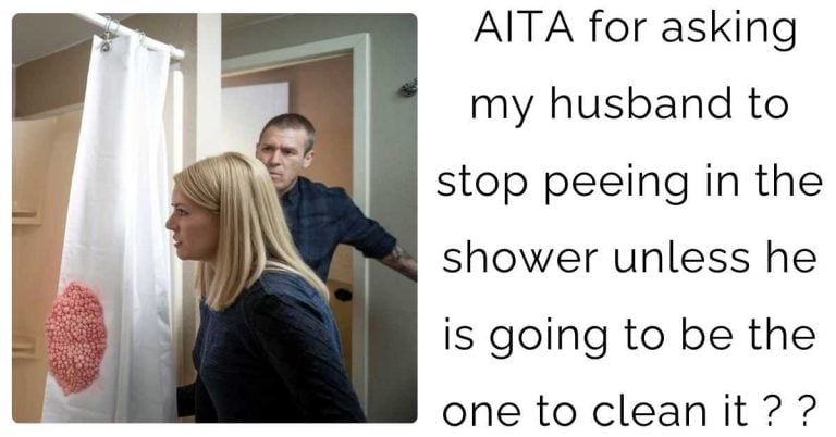 AITA for asking my husband to stop peeing in the shower unless he is going to be the one to clean it ? ?