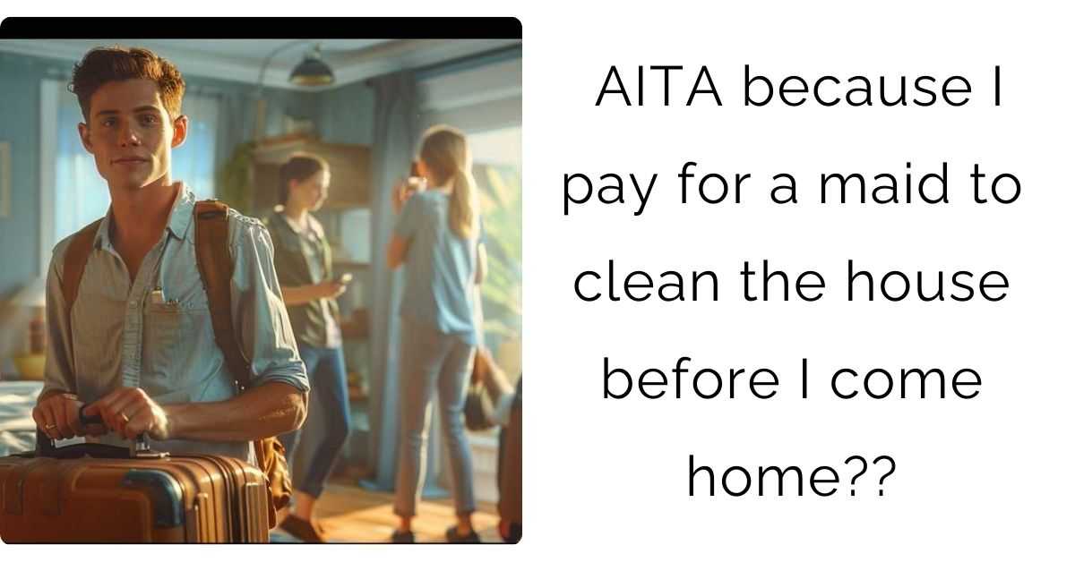 AITA because I pay for a maid to clean the house before I come home??