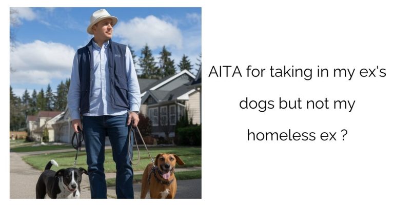 AITA for taking in my ex’s dogs but not my homeless ex ?