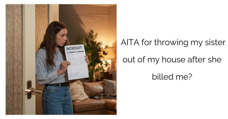 AITA for throwing my sister out of my house after she billed me?