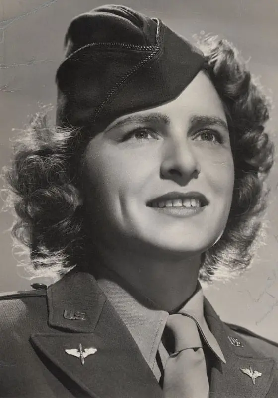 Portrait of Margaret Bourke White in War Correspondents Uniform During WWII