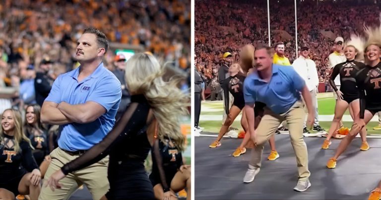 U. Of Tennessee Dance Team Shocked As “Security Guard” Jumps Into Routine