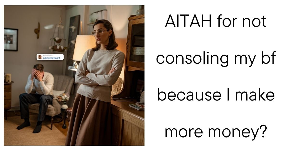 AITAH for not consoling my bf because I make more money?