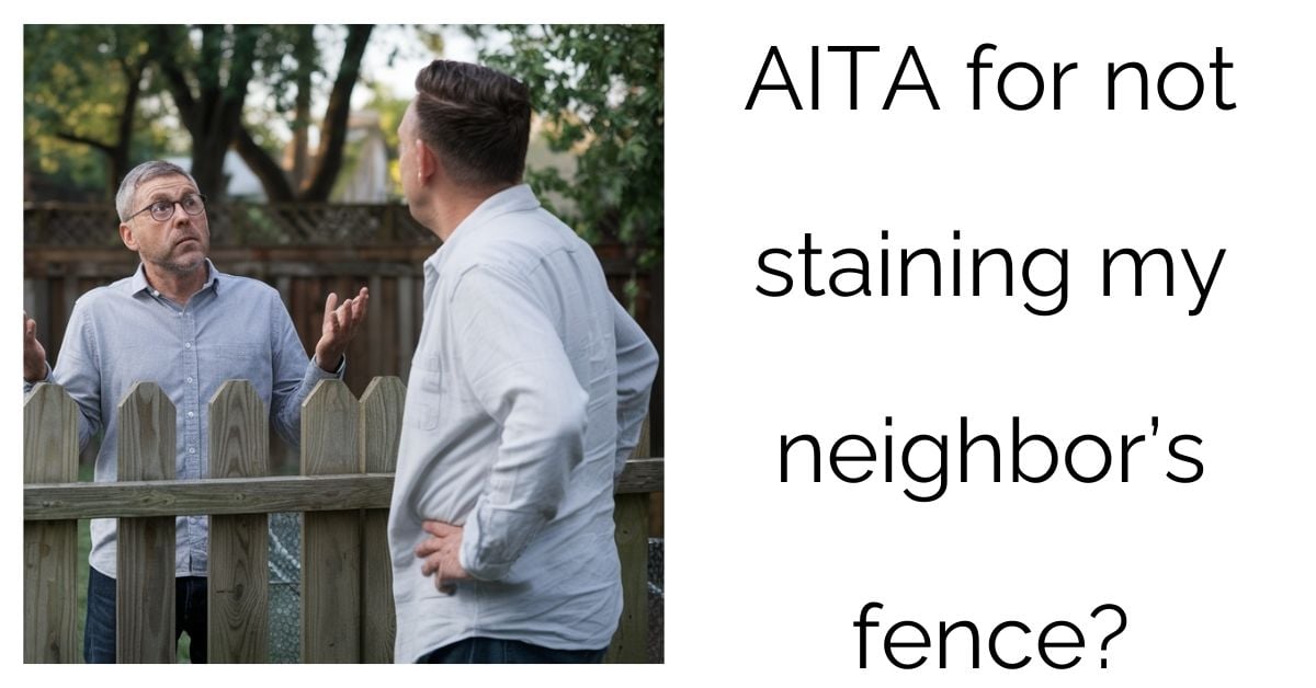 AITA for not staining my neighbor’s fence?