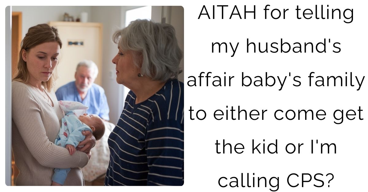 AITAH for telling my husband’s affair baby’s family to either come get the kid or I’m calling CPS?