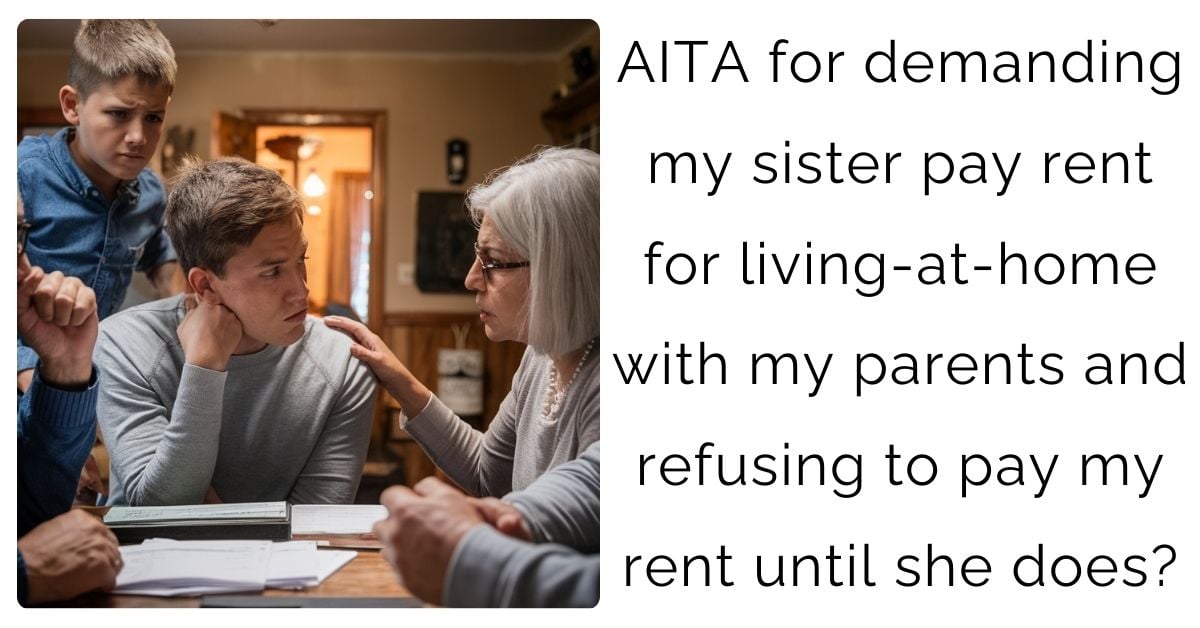 AITA for demanding my sister pay rent for living-at-home with my parents and refusing to pay my rent until she does?