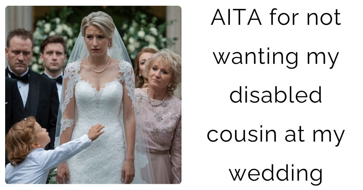 AITA for not wanting my disabled cousin at my wedding?