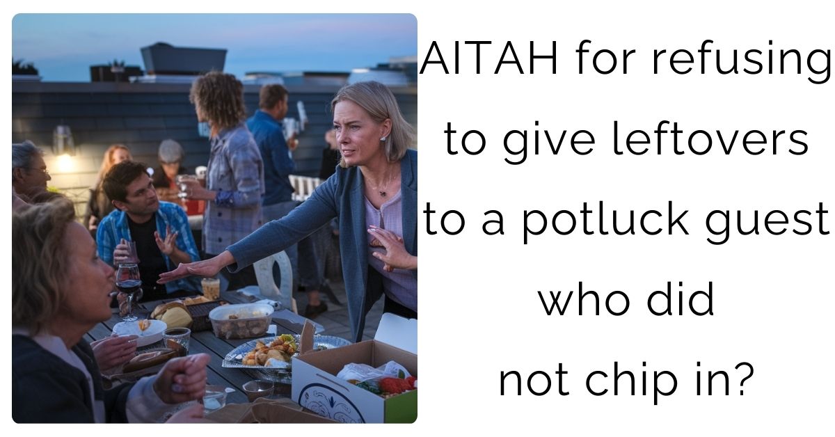 AITAH for refusing to give leftovers to a potluck guest who did not chip in?