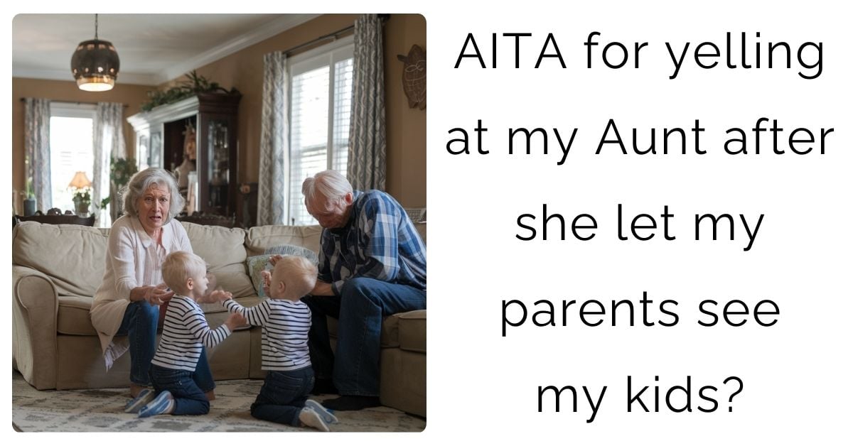 AITA for yelling at my Aunt after she let my parents see my kids?