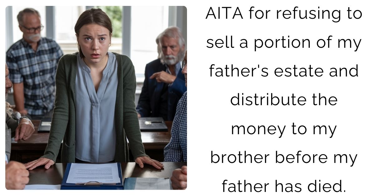 AITA for refusing to sell a portion of my father’s estate and distribute the money to my brother before my father has died ?