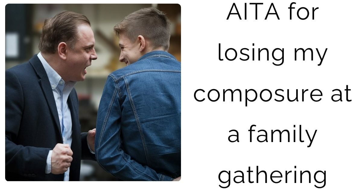 AITA for losing my composure at a family gathering ?