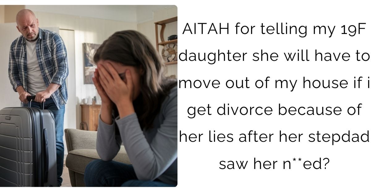 AITAH for telling my 19F daughter she will have to move out of my house if i get divorce because of her lies after her stepdad saw her n**ed?