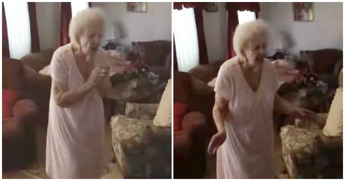 90-Year-Old Woman Rises From Her Chair To Sing “What A Time In Heaven”