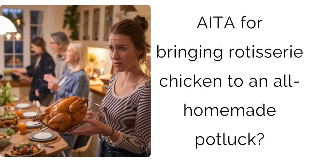 AITA for bringing rotisserie chicken to an all-homemade potluck?