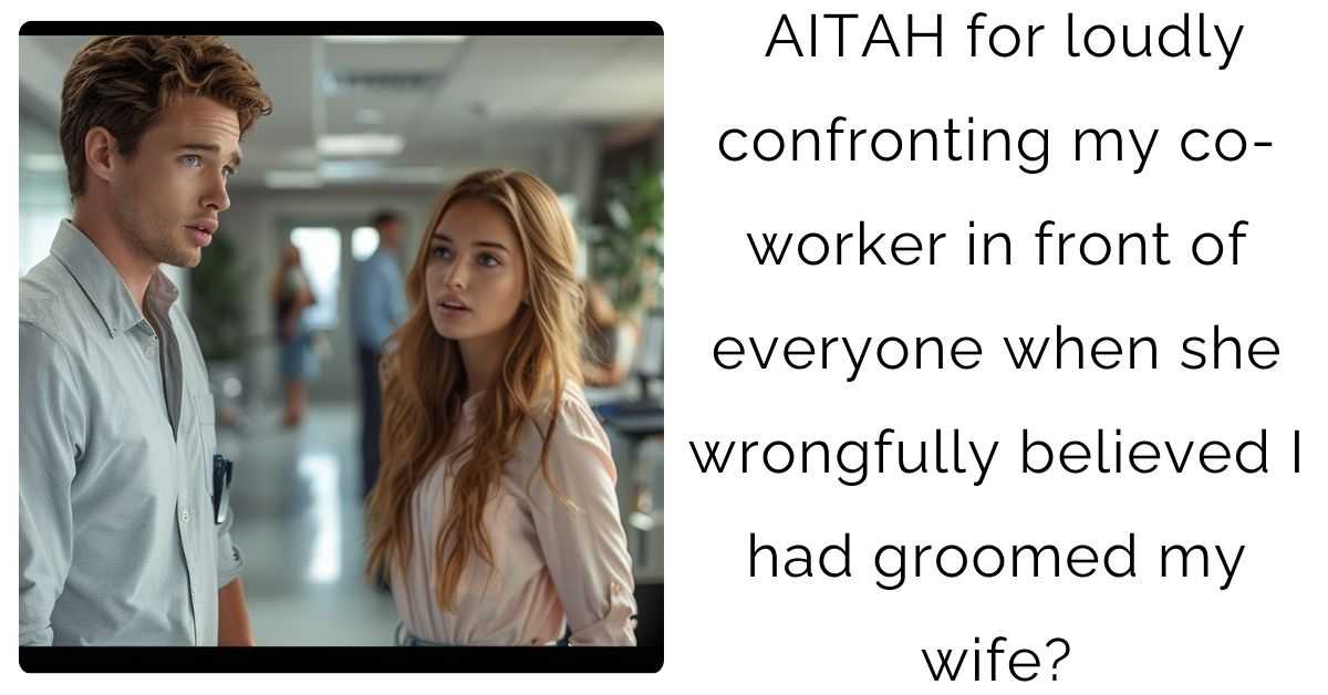 AITAH for loudly confronting my co-worker in front of everyone when she wrongfully believed I had groomed my wife?