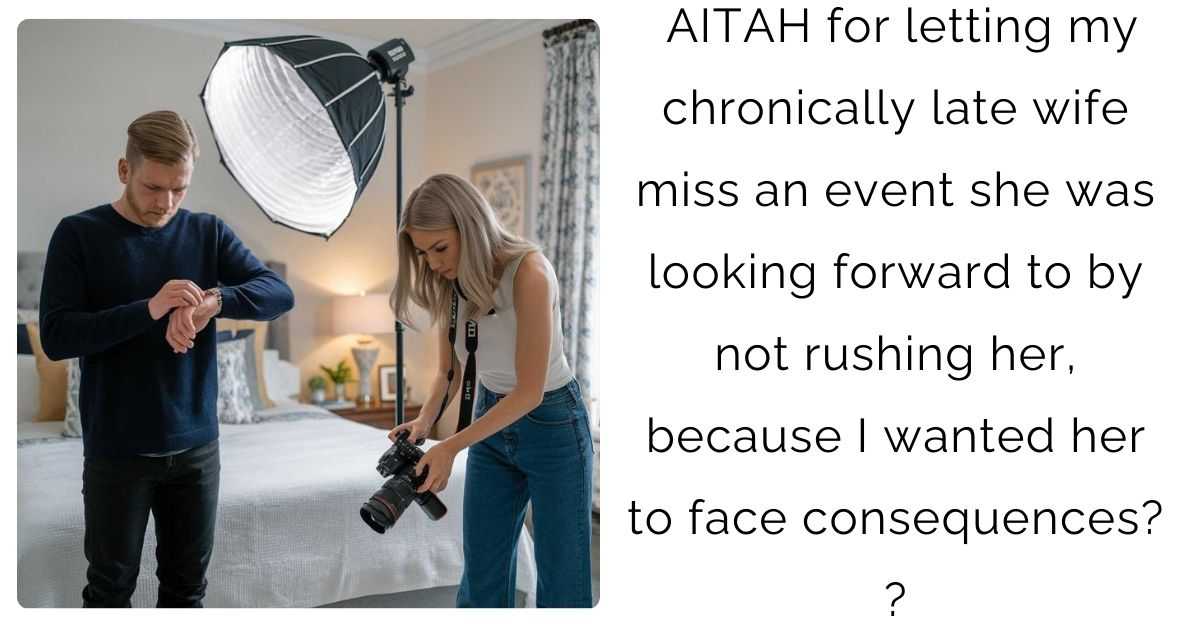 AITAH for letting my chronically late wife miss an event she was looking forward to by not rushing her, because I wanted her to face consequences?