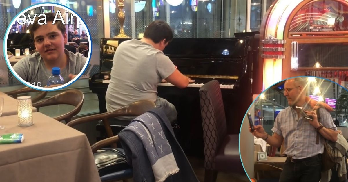 Encouraged By Dad, Shy Boy Creates Magic On Airport Piano