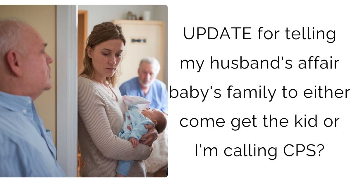 UPDATE for telling my husband’s affair baby’s family to either come get the kid or I’m calling CPS?