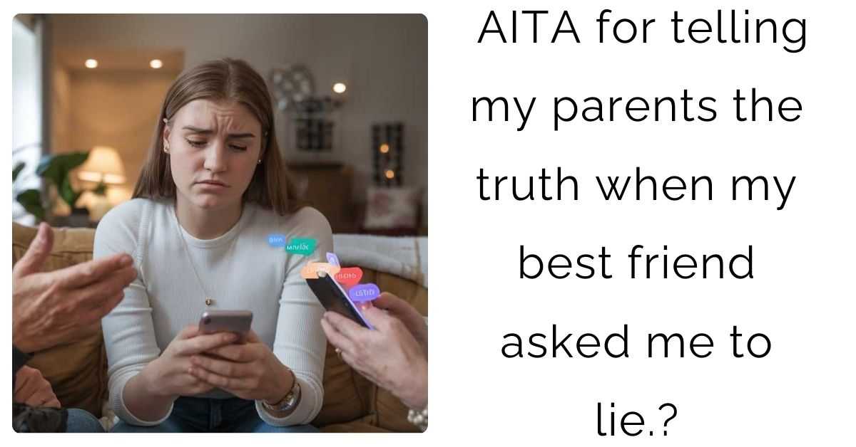 AITA for telling my parents the truth when my best friend asked me to lie.?