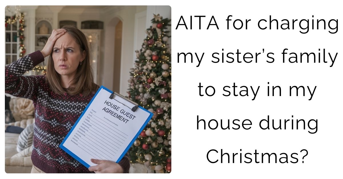 AITA for charging my sister’s family to stay in my house during Christmas?